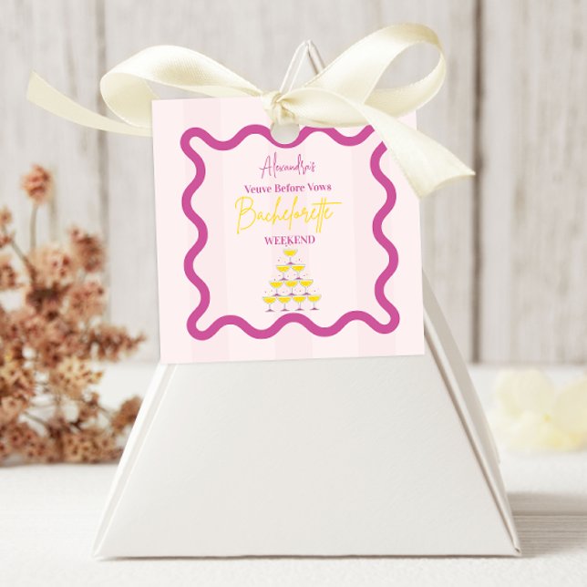 Veuve Before Vows Bachelorette Weekend Square Sticker (Creator Uploaded)