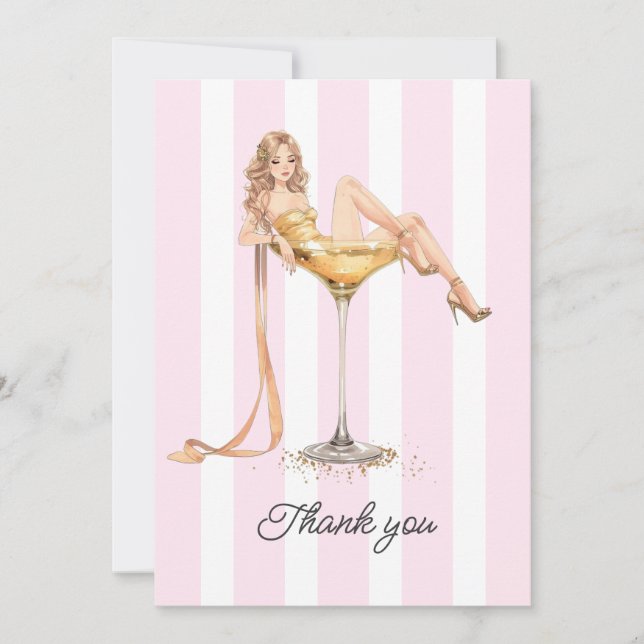 Veuve Before Vows Bridal Shower Thank You Card (Front)