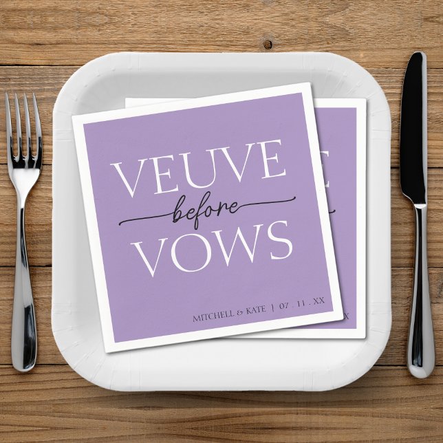 Veuve Before Vows Lavender Purple Bridal Shower Napkins (Veuve Before Vows Lavender Purple Bridal Shower Napkins
)