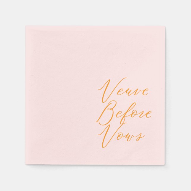 Veuve Before Vows Napkins (Front)