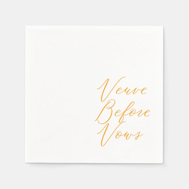 Veuve Before Vows Napkins (Front)