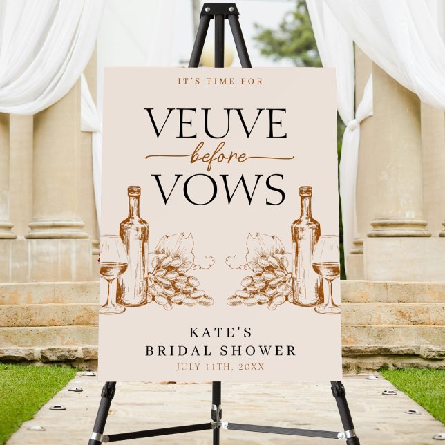 Veuve Before Vows Tan Brown Bridal Shower Foam Board (Veuve Before Vows Tan Brown Bridal Shower Foam Board
)