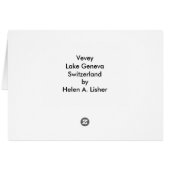 Vevey Lake Geneva Cards (Back Horizontal)