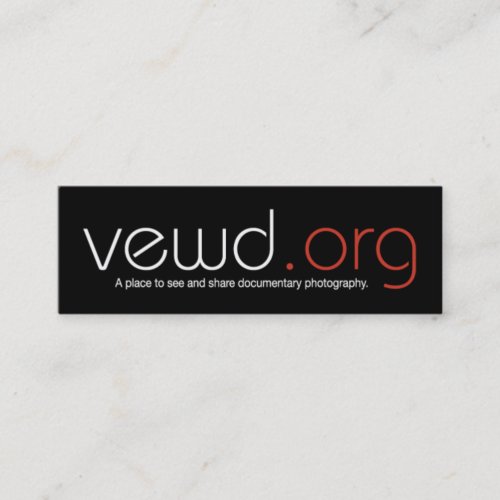 Vewd Media Photographer Card - Skinny Business Card