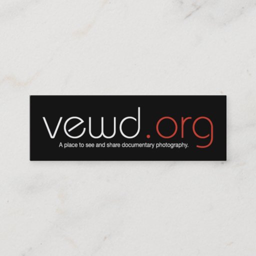 Customizable Vewd Media Photographer Card - Skinny Business Card