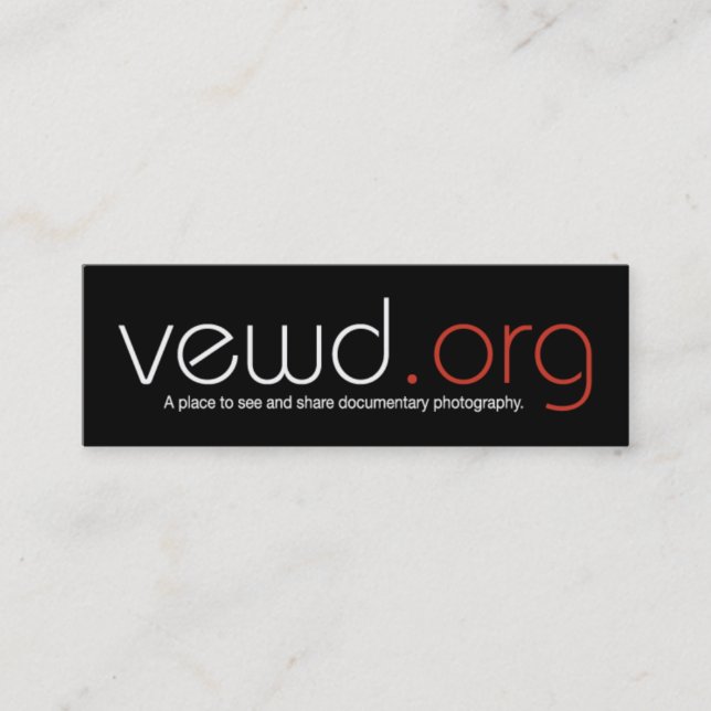 Vewd Media Photographer Card - Skinny (Front)