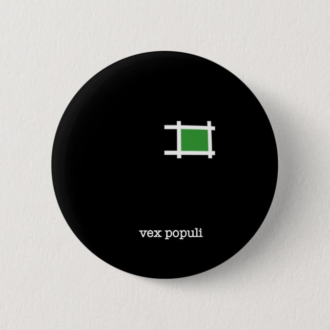 Vex Populi Pinback Button (Front)