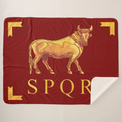 Vexilla SPQR Bull Sherpa Blanket