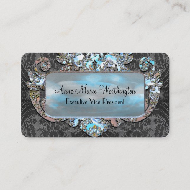 Veyla Joy Elegant Goth 3.5" x 2" Professional Business Card (Front)