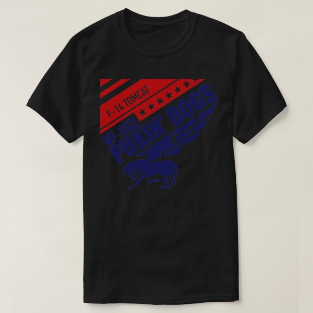 VF143 Pukin Dogs F14 Tomcat  (2)  T-Shirt (Design Front)
