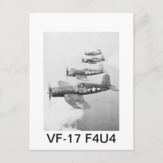 VF-17 F4U4 CORSAIRS POSTCARD (Front)