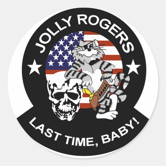 VF-84 Jolly Rogers Classic Round Sticker (Front)