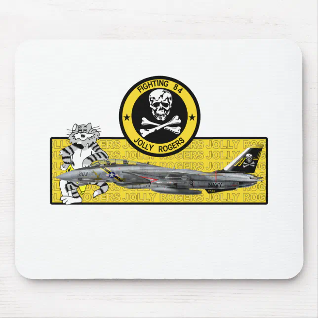 VF-84 JOLLY ROGERS F-14 TOMCAT MOUSE PAD | Zazzle