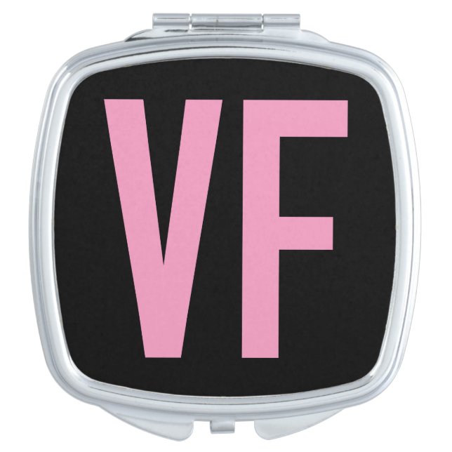 VF Letter Logo PINK Compact Mirror (Front)