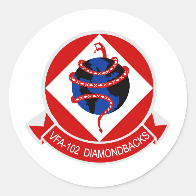 VFA-102 Diamondbacks Classic Round Sticker | Zazzle