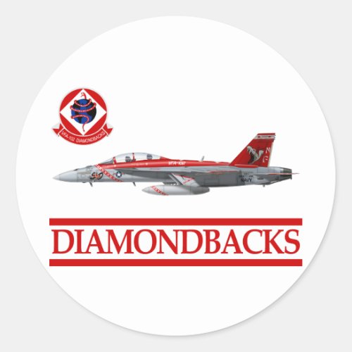 VFA_102 Diamondbacks F_18 Hornet Classic Round Sticker