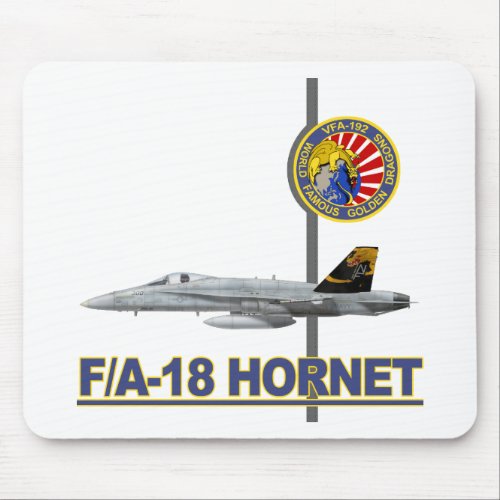 VFA_192 GOLDENDRAGONS Squadron Patch Mouse Pad