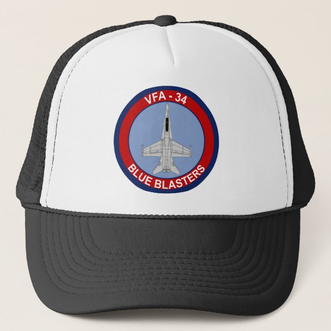 VFA - 34 Fighter Squadron - Blue Blasters Trucker Hat (Front)