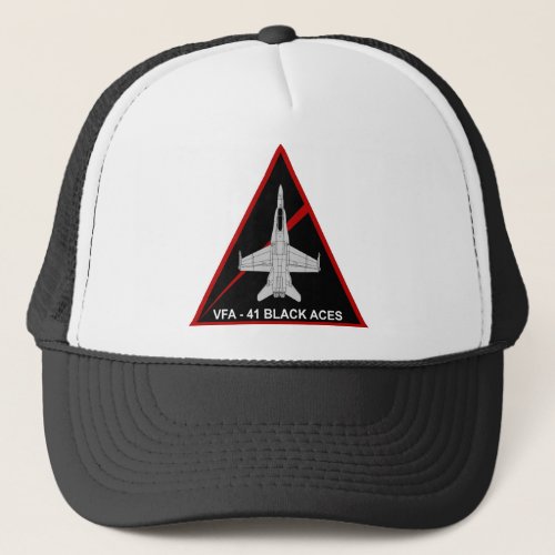 VFA _ 41 Fighter Squadron Black Aces 3 Trucker Hat