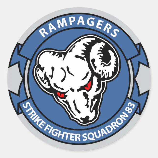 VFA - 83 - Strike Fighter Squadron 83 Classic Round Sticker | Zazzle