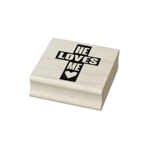 vHe Loves Me Love Like Jesus Quotes Gospel Graphic Rubber Stamp