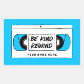 BE KIND REWIND - Retro Video Rental Sticker (Clean) Home Decor Rug