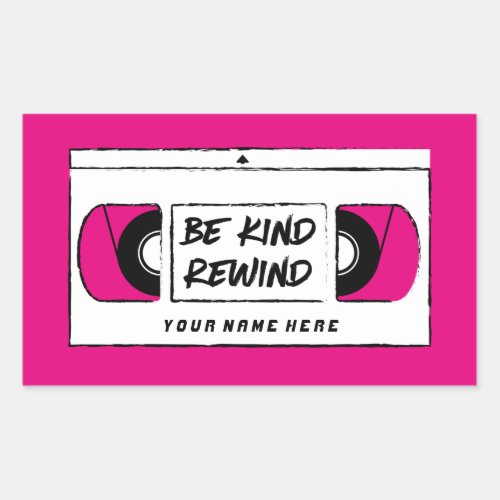 VHS Be Kind Rewind Novelty Sticker