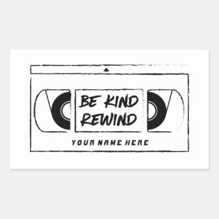 BE KIND REWIND - Retro Video Rental Sticker (Clean) Home Decor Rug