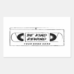 VHS Be Kind Rewind Novelty Sticker