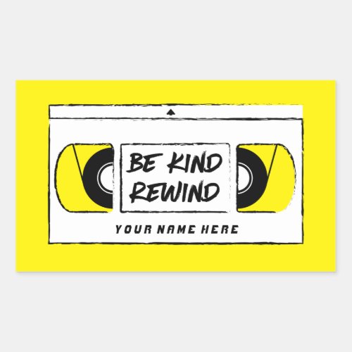 VHS Be Kind Rewind Novelty Sticker