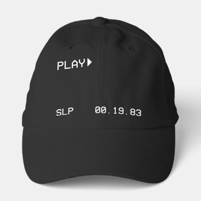 VHS Blue Screen Retro Performance Cap (Front)