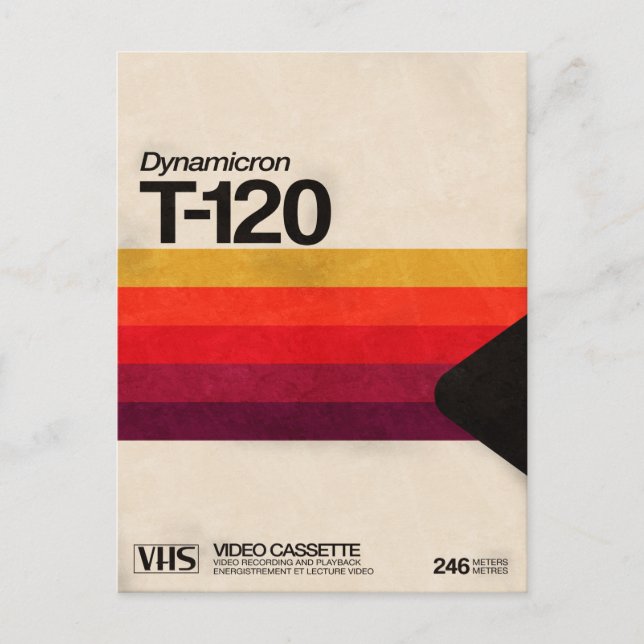 VHS Cassette 80s Holiday Postcard (Front)