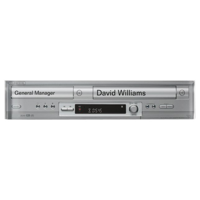 Vhs Dvd Player Faceplate Desk Name Plate (Front)