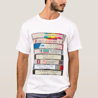 VHS Halloween horror parody Editable Movies Titles T-Shirt