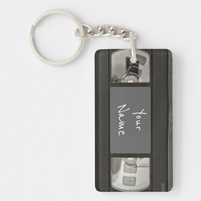 VHS video cassette Keychain (Front)