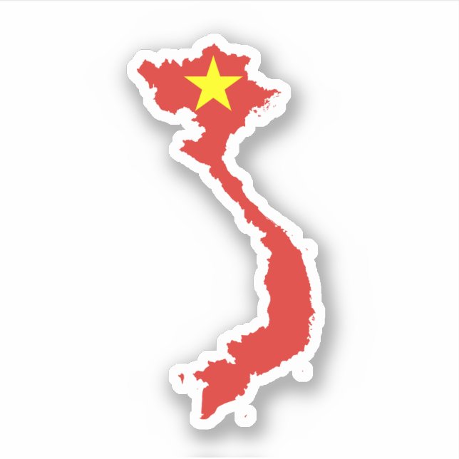 Việt Nam map/flag Sticker (Front)