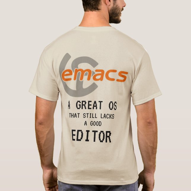 VI versus Emacs T-Shirt (Back)