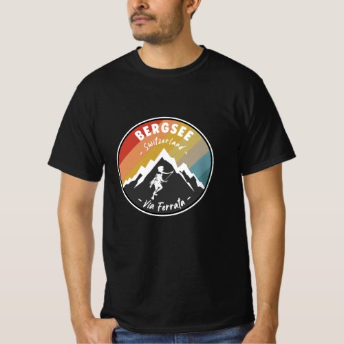 Via Ferrata Bergsee Switzerland T_Shirt