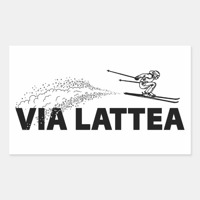 Via Lattea Ski Jumper Rectangular Sticker (Front)