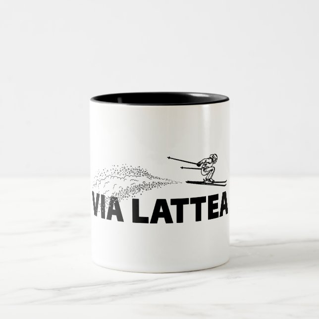 Via Lattea Ski Jumper Two-Tone Coffee Mug (Center)