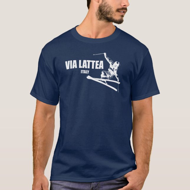 Via Lattea Skier T-Shirt (Front)
