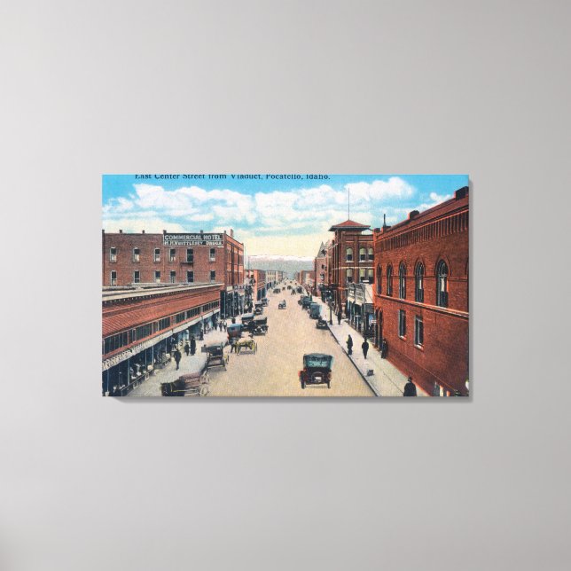 Viaduct View of East Center Street Canvas Print (Front)