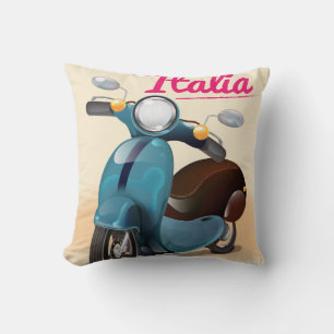 Viaggio a Italia travel poster print Throw Pillow