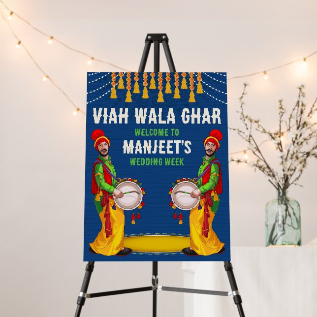 Viah wala Ghar as Sade Munde da Viah sign (In Situ (Stand))