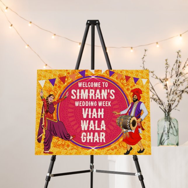 Viah wala Ghar & Sadi Kuri da Viah sign (In Situ (Stand))