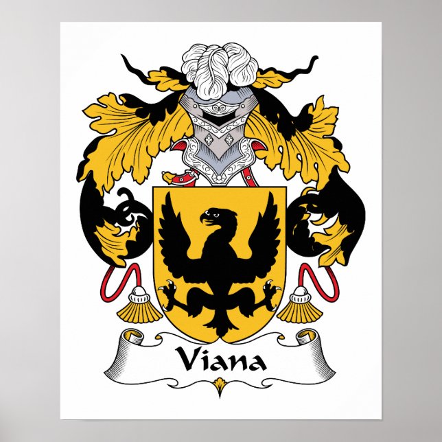 Viana Family Crest Poster (Front)