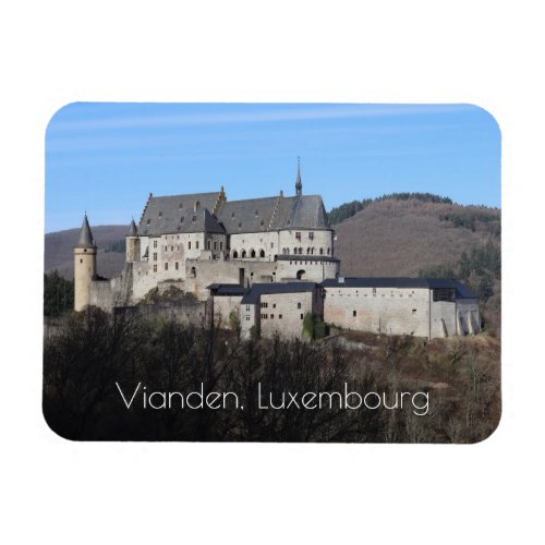 Vianden Castle Winter View Luxembourg Magnet