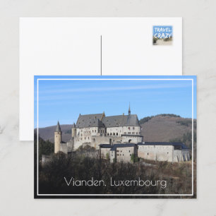 Vianden Castle Winter View, Luxembourg Postcard