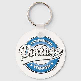 Vianden luxembourg retro logo keychain
