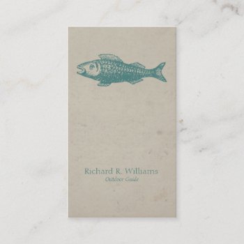 Viantage Fish Business Card by MarceeJean at Zazzle